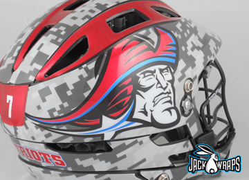 Metallic Lacrosse Helmet Decals